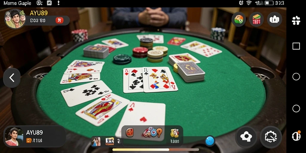 Tampilan gameplay AYU89 yang seru dalam permainan Gaple.