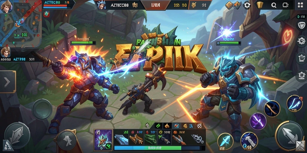 Gameplay seru dalam AZTEC88 dengan strategi dan kerjasama tim.