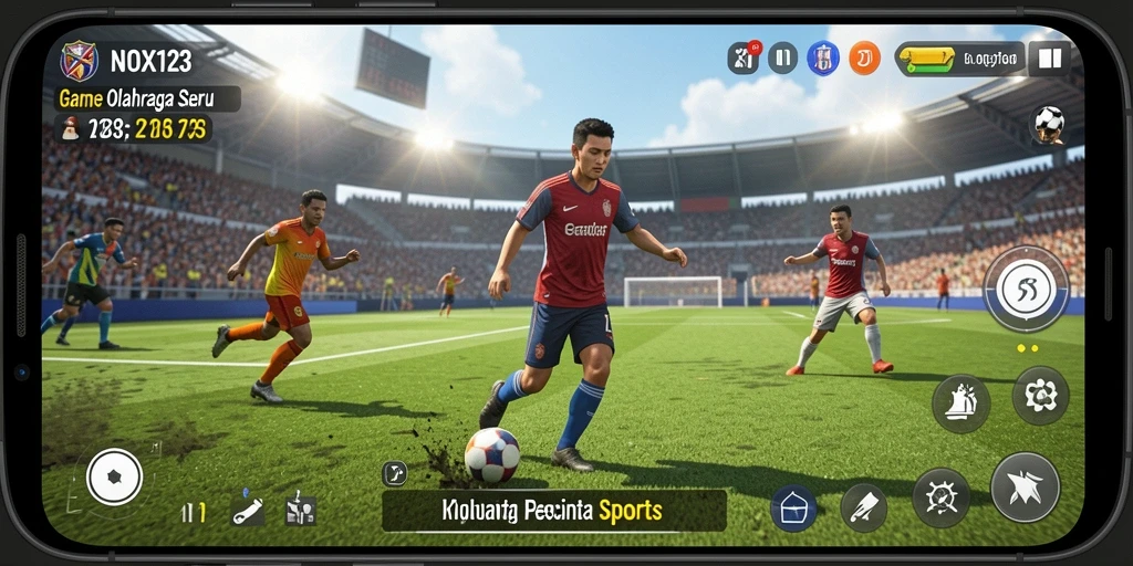 Gameplay seru NOX123 menampilkan berbagai olahraga menarik.