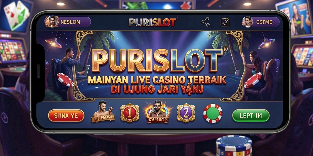 Tampilan gameplay Live Casino yang mendebarkan di PURISLOT.