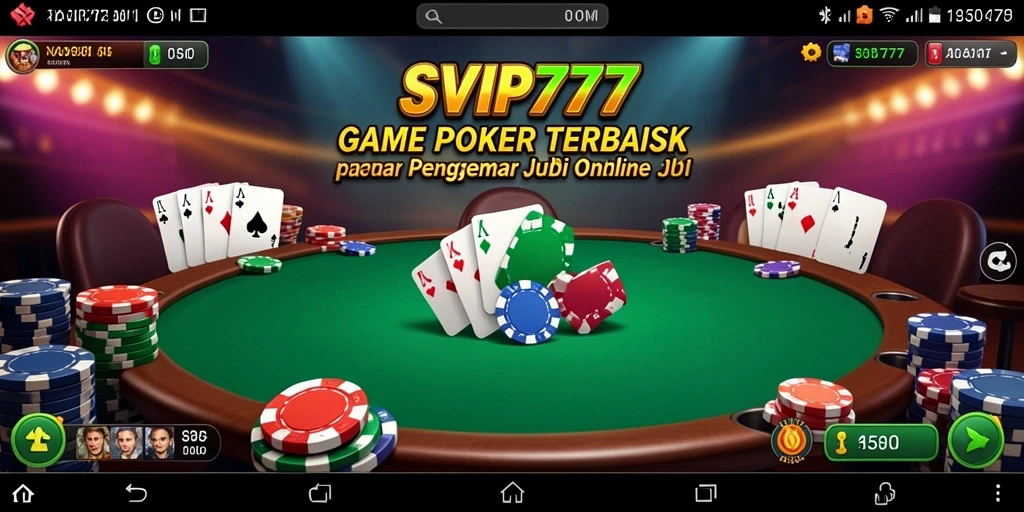 Tampilan gameplay poker yang menarik dan interaktif di SVIP777.