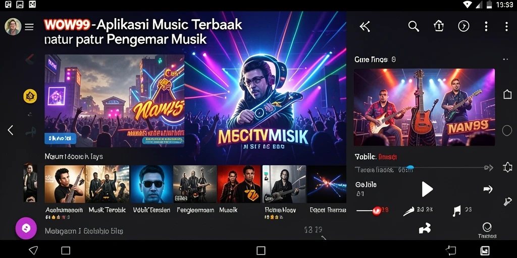 Screenshot WOW99 menampilkan tampilan interaktif dari gameplay musik yang seru.